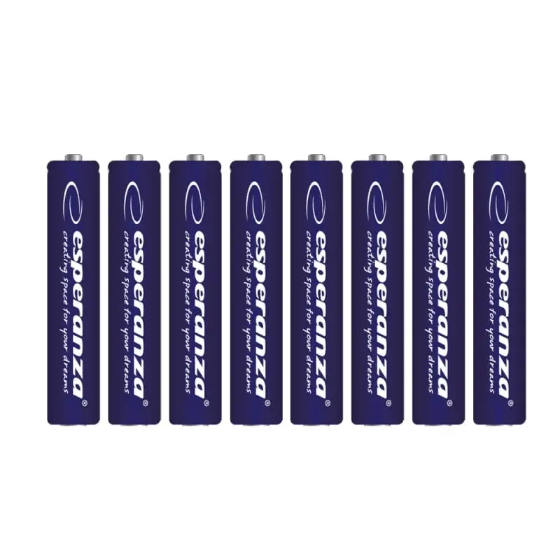 Esperanza Alkaline batterier. LR3 AAA. 8 stk. Blå.