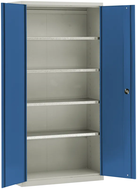 Materialeskab MS-1 m/4 galv. hylder, D=445mm