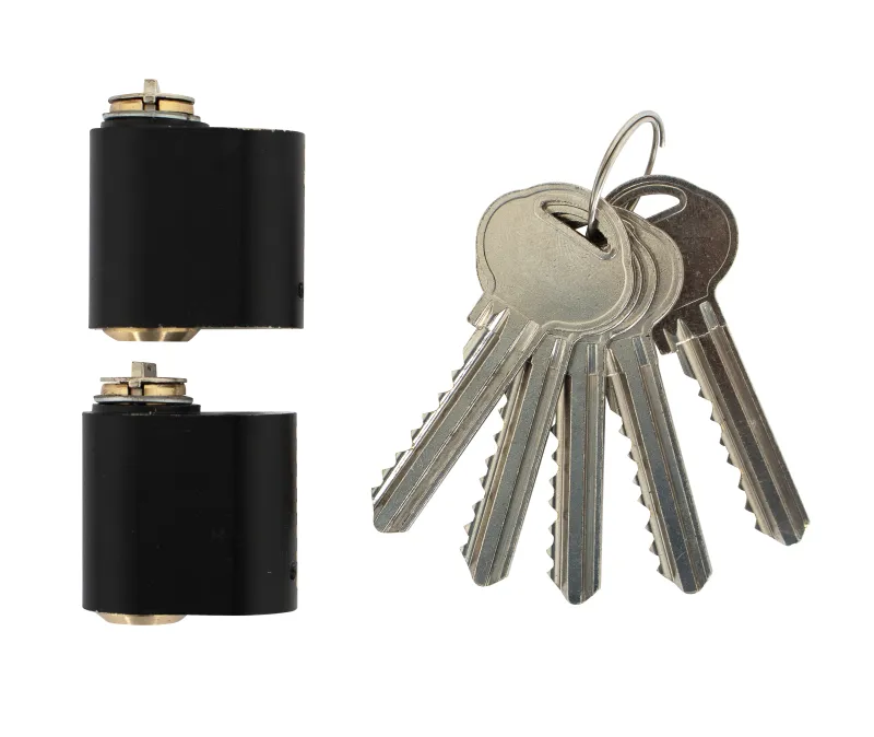 HOME It oval cylinder med 7 stifter i matsort med 5 nøgler (2 stk)