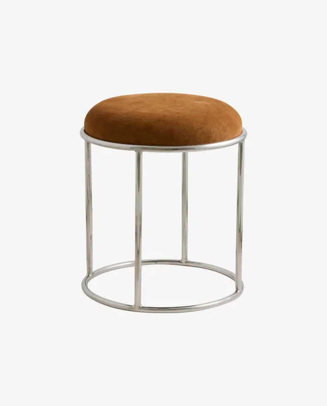 Nordal - KOMATI taburet  -  brun  -  Ø41 × H47 cm