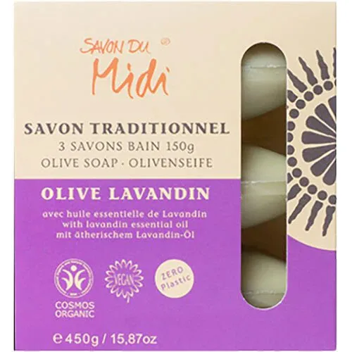 Oliven sæbe med lavandin - Savon du midi Øko. - 450 gram