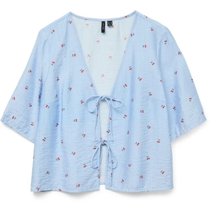 VERO MODA dame bluse VMODETTE - Snow White Cherry