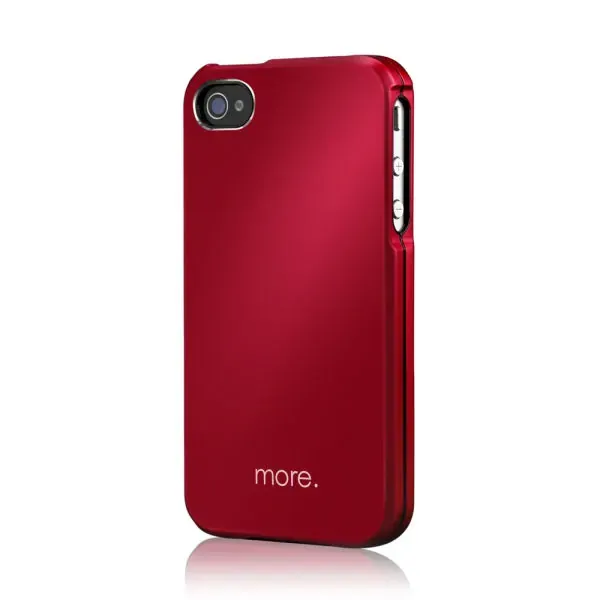 MORE Armor Metal Hybrid Case til iPhone 4 & 4S. Rød / sort.