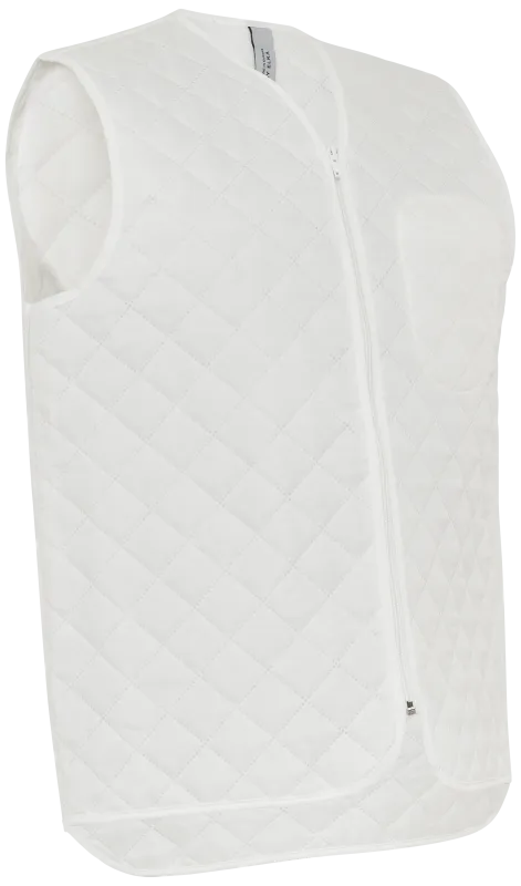 Termovest u/krave quiltet 162500 hvid Str. 5XL