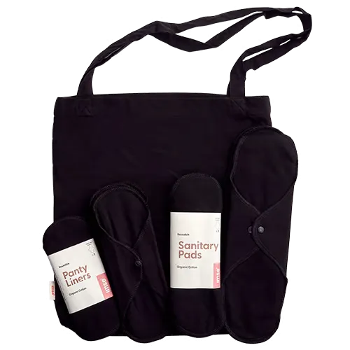 ImseVimse Start Kit Sanitary Pads Black 1 sæt.