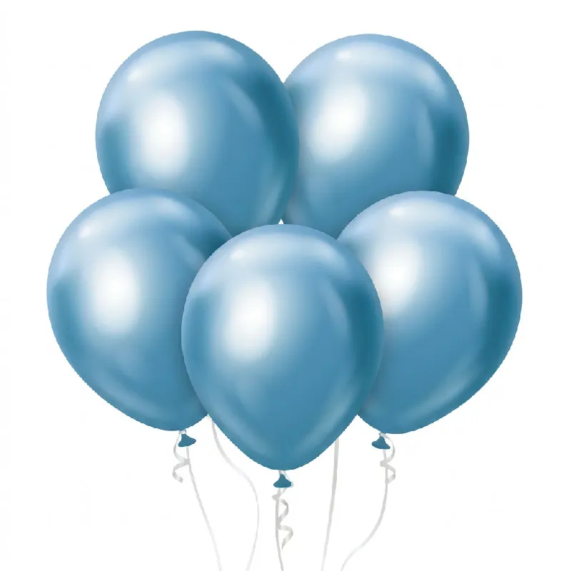 Balloner Beauty&Charm Platin l. Blå 45cm/ 5 Stk.
