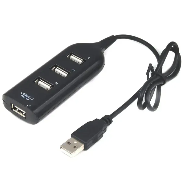 4-Ports (3+1) USB 2.0 Hi-Speed Hub. Sort.