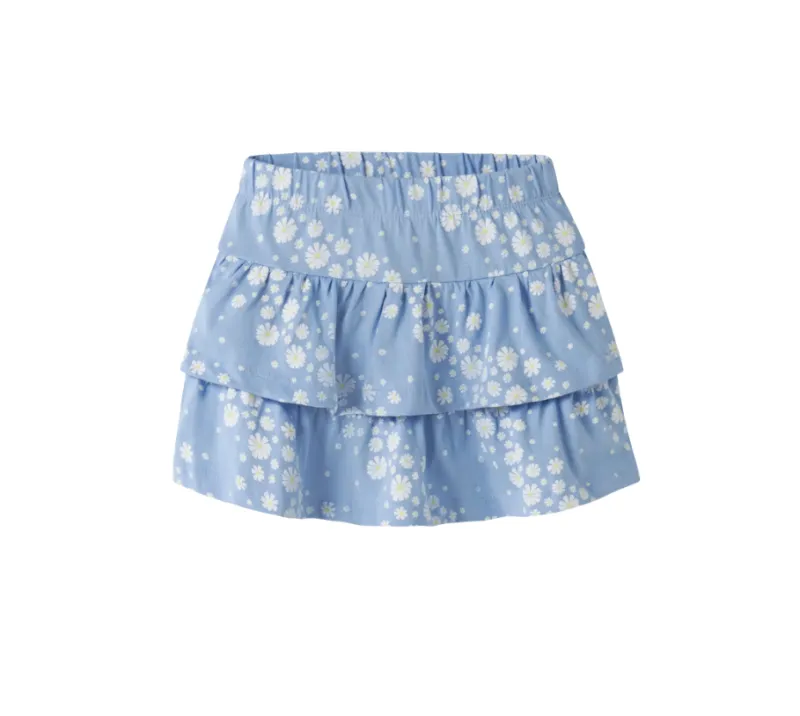 Name It Vigga - Skirt - Serenity/White Flower - 92 cm
