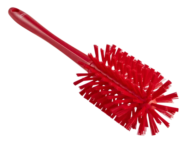 Vikan Rørbørste med skaft, fuldstøbt, Ø90 mm, Medium/stiv, 430 mm, Rød
