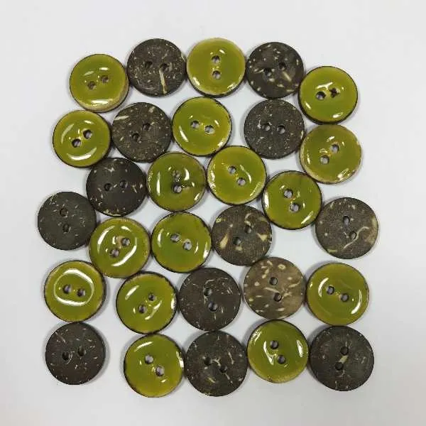 Kokosknapper 18 mm (1stk)  Limegrøn