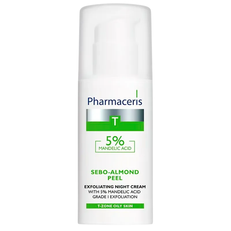 Pharmaceris T Sebo-Almond Peel Exfoliating Night Cream W. 5% Mandelic Acid (50 ml)