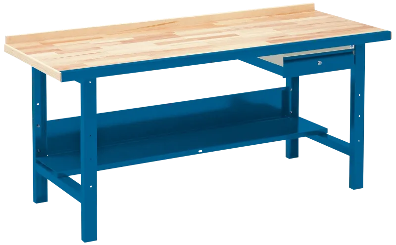 Værkstedsbord VBB 1.25 m/hylde og skuffe