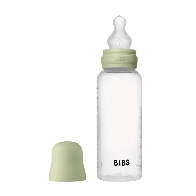 BIBS Bottle - Sutteflaskesæt - Plastik - Silikone/Medium Flow/Rund - 270ml - Sage