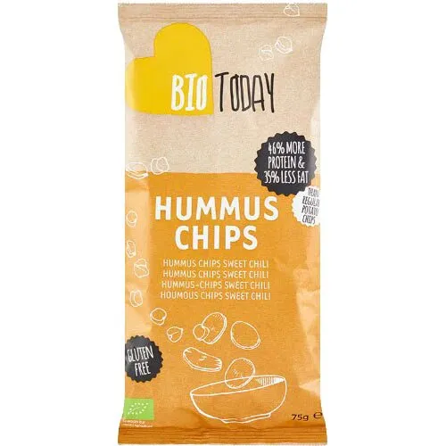 Hummuschips med sød chili Øko. - 75 gram