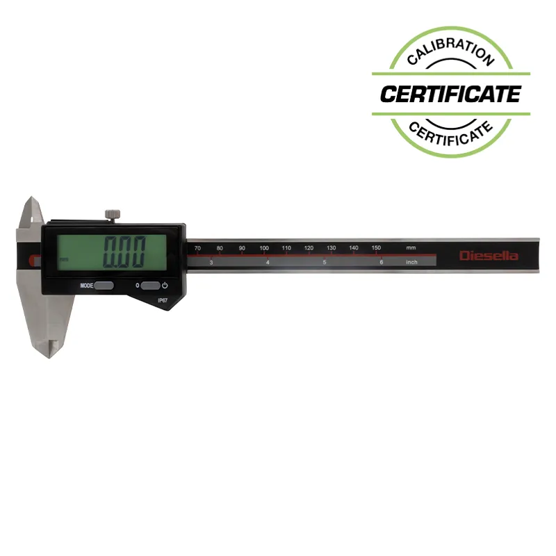 IP67 digital skydelære 0-150 x 0,01 mm med kæbelængde 40 mm  (Inkl. Certifikat)