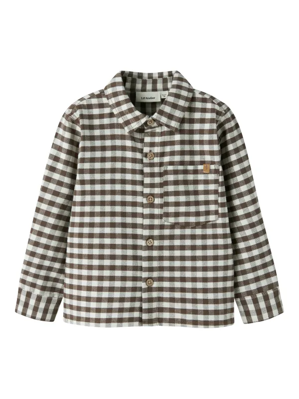 Lil Atelier Noki - LS Loose Shirt - Teak - 92 cm