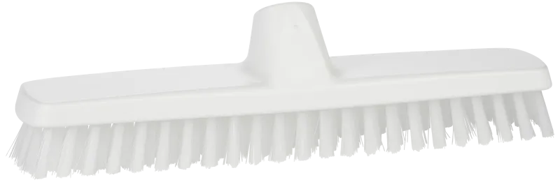 Gulvskrubbe 290mm, stive børster, hvid plast