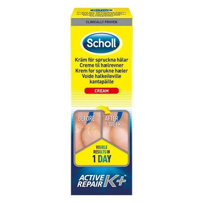 Scholl - Creme til hælrevner K+ - 60 ml