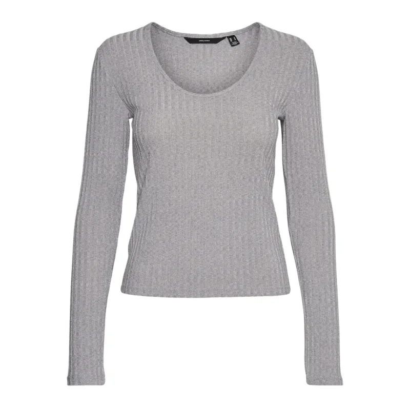 VERO MODA dame bluse VMBRITT - Light Grey Melange