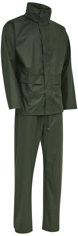 Regnsæt jakke/taljebukser PU 0163124 oliven Str. 5XL