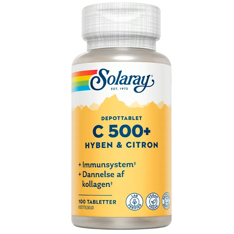 Solaray C500+ Hyben og Citron (100 tabletter)