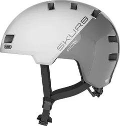 Abus Skurb Hjelm ACE - Sølv/Hvid