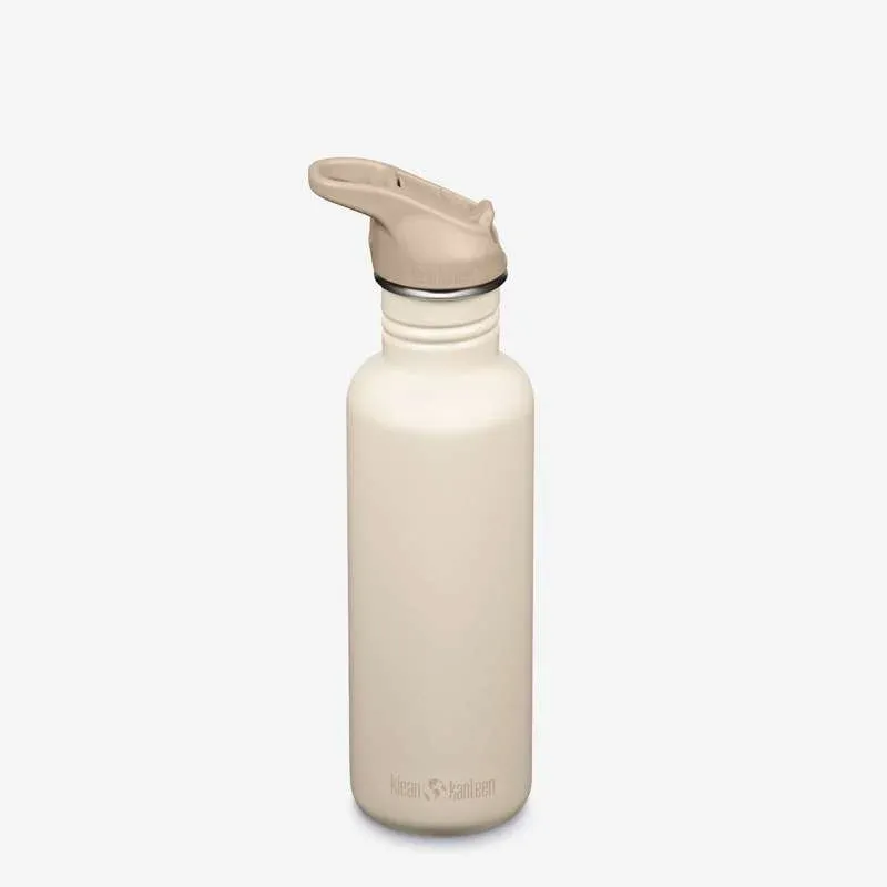 Klean Kanteen Classic Drikkedunk - Flip/Seal SportCap - 800ml - White Cap Gray