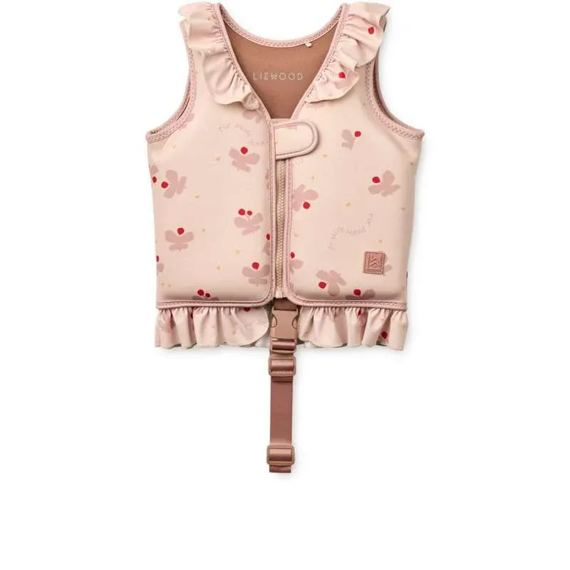 Liewood Dove Badevest m. Flæser - Butterfly/Apple Blossom