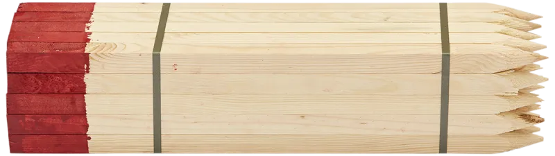 Afsætningspæl fyrretræ m/rød top 25×25×600mm