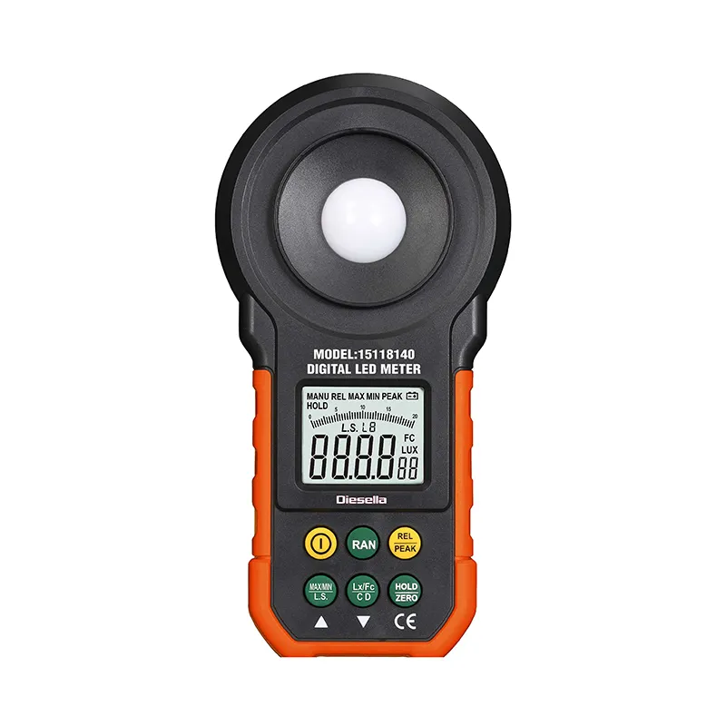 Digital luxmeter for måling af alm. lys- og LED lysintensitet