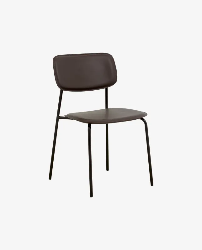 Nordal - ESA spisebordsstol  -  brun  -  B45 × D50 × H79 cm
