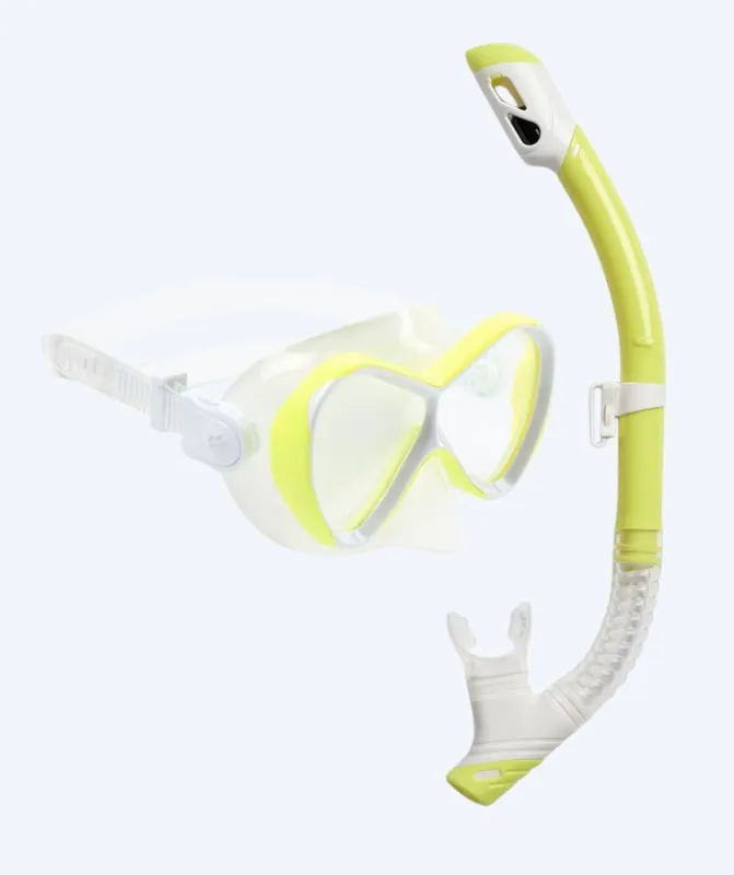 Watery Combo snorkelsæt til børn - Triton Full-dry - Gul - Snorkelsæt til børn (4-16 år)
