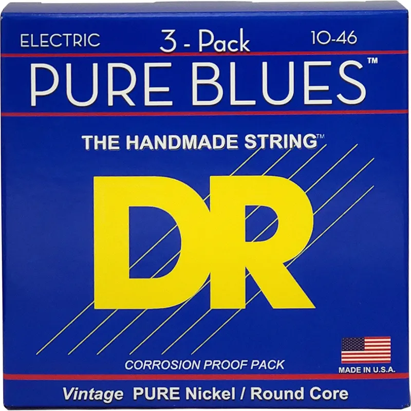 DR Strings PHR-10-3PK Pure blues el-guitar-strenge, 010-046 (3 sæt)