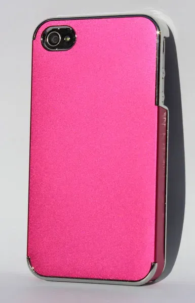 iPhone 4 / 4S alucover med "metal"-kant. Rød.
