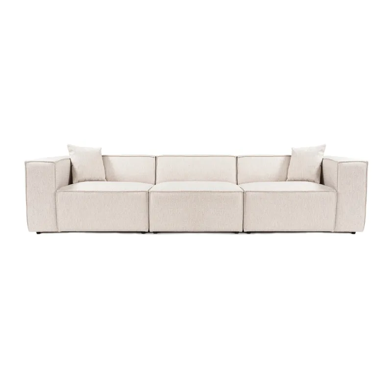 NORDVÄRK Lora 3 pers. sofa - lysebrun stof
