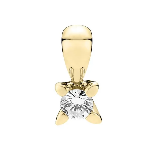 Vedhæng i 8 kt. Guld med labgrown Diamant  0,015 ct.