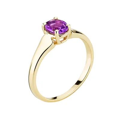 Guld Ring 8 kt. med Ametyst