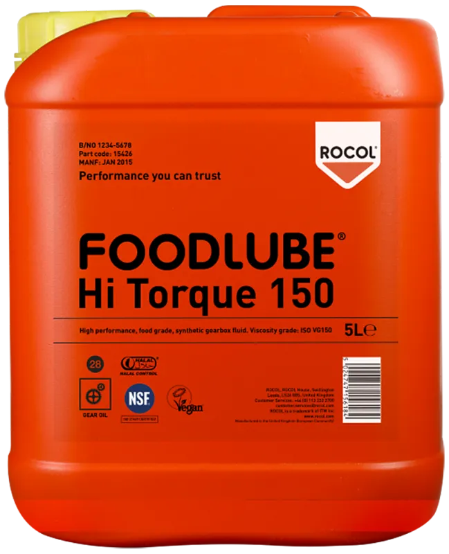 Foodlube Hi-Torque 150 syntetisk gearolie 5ltr