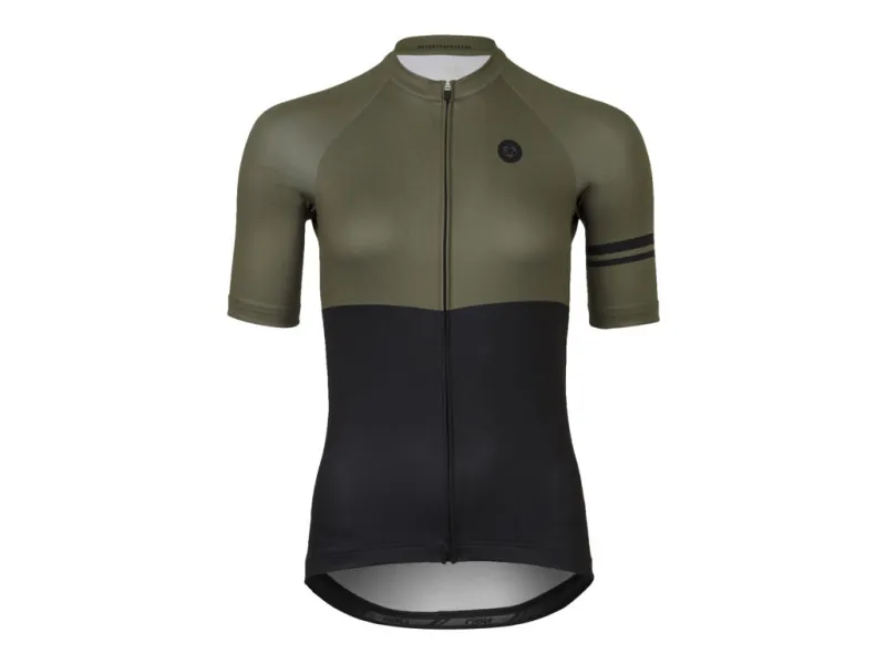 AGU Duo Essential - Cykeltrøje - K/Æ - Dame - Army Grøn/Sort  - Str. 2XL