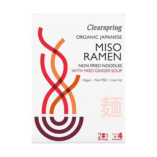 Ramen nudler m. Miso- & Ingefærsuppe Økologisk - 1 pk. - 64.95