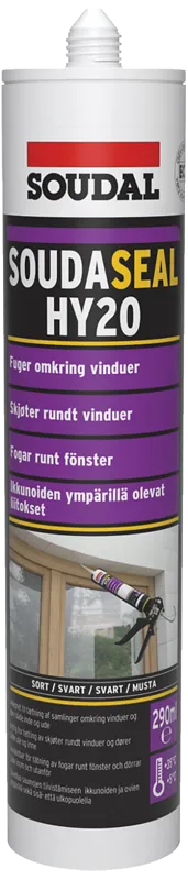 Soudaseal HY20 polymer-fugemasse 290ml sort