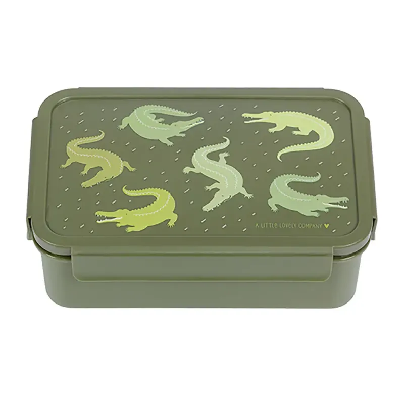 A Little Lovely Company Bento Lunch Box - Crocodiles
