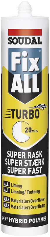 FixAll Turbo montagelim 290ml hvid