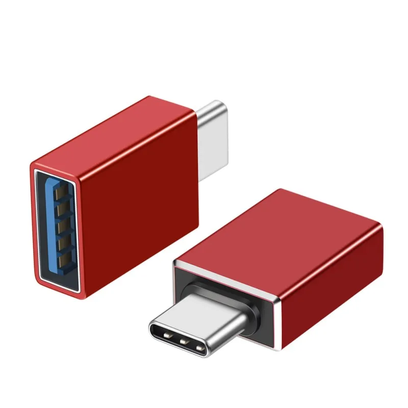 OTG Adapter USB-C til USB 3.1/3.0  -  Hurtig 10Gbps Dataoverførsel (Rød)