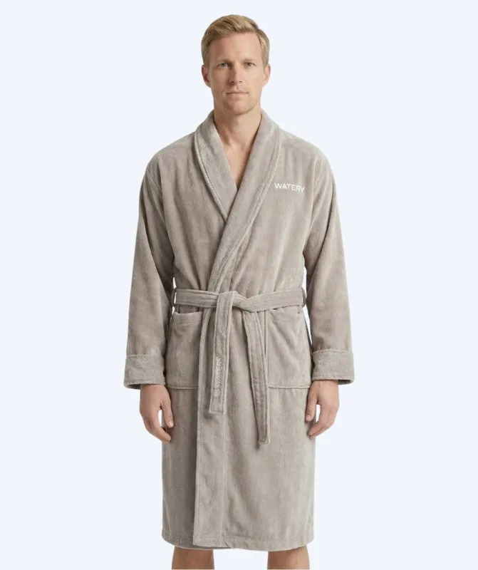 Watery badekåbe til mænd - Mariana - Grå - Badeponcho