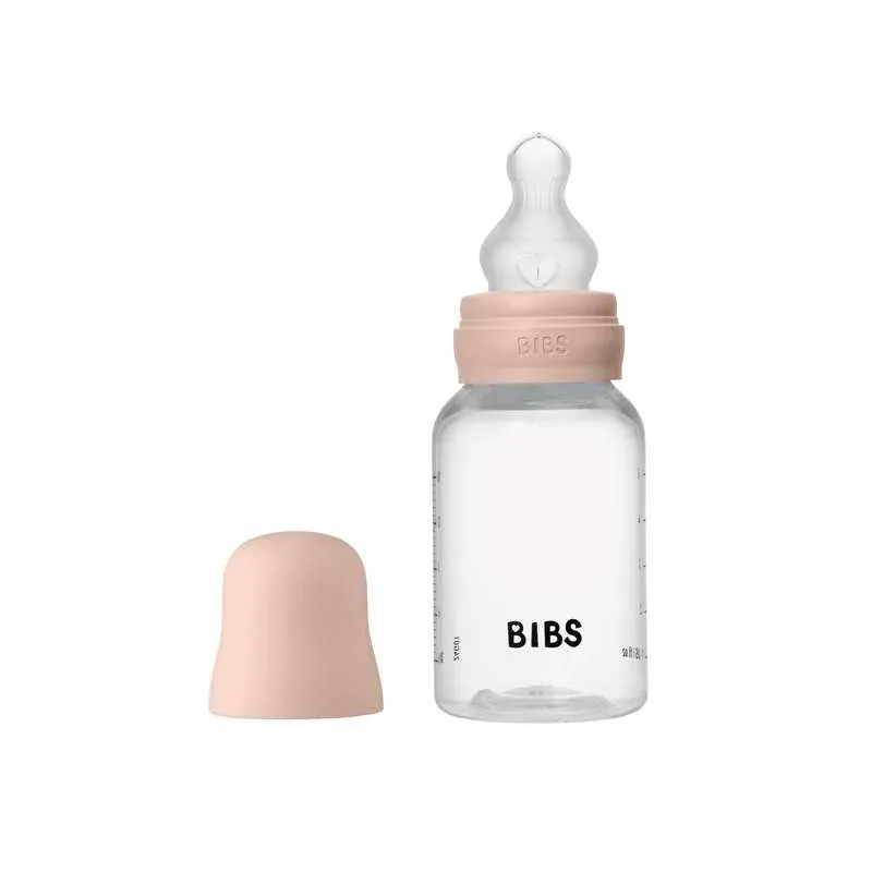 BIBS Bottle - Sutteflaskesæt - Plastik - Silikone/Slow Flow/Rund - 150ml - Blush