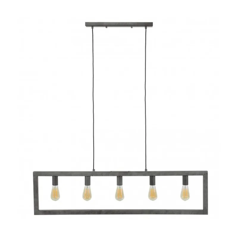 FURBO loftlampe, m. 5 pærer - sølv