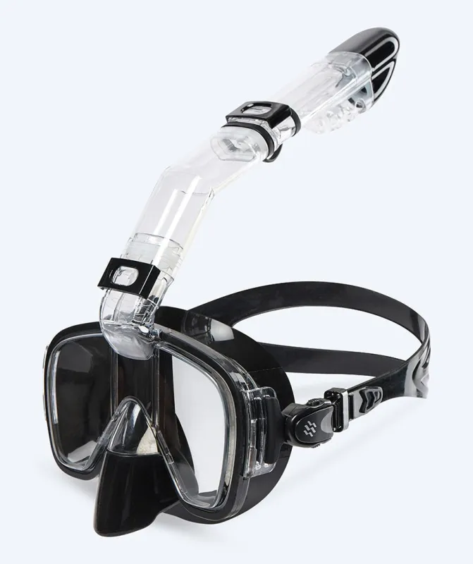 Watery fullface dykkermaske til voksne - Pearl - Sort - Fullface dykkermasker