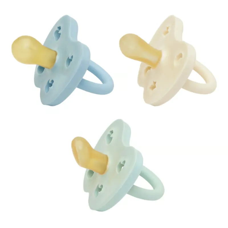 Hevea Naturgummi Sut Boy Mix, Nyfødt Mellow Mint, Milky White, and Baby Blue (1 sæt)