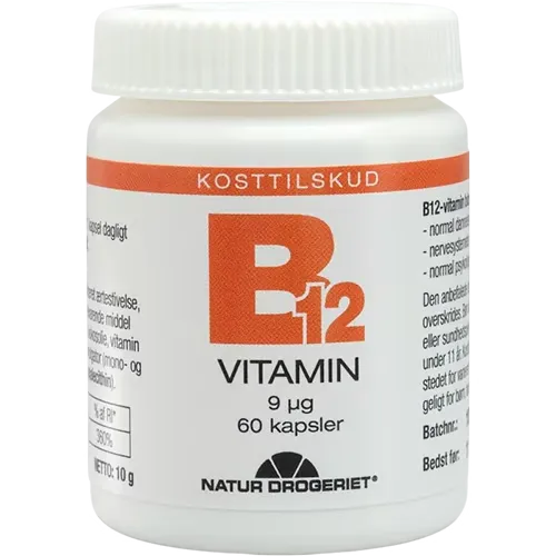 Natur Drogeriet B12 Vitamin 9 ug (60 kapsler)